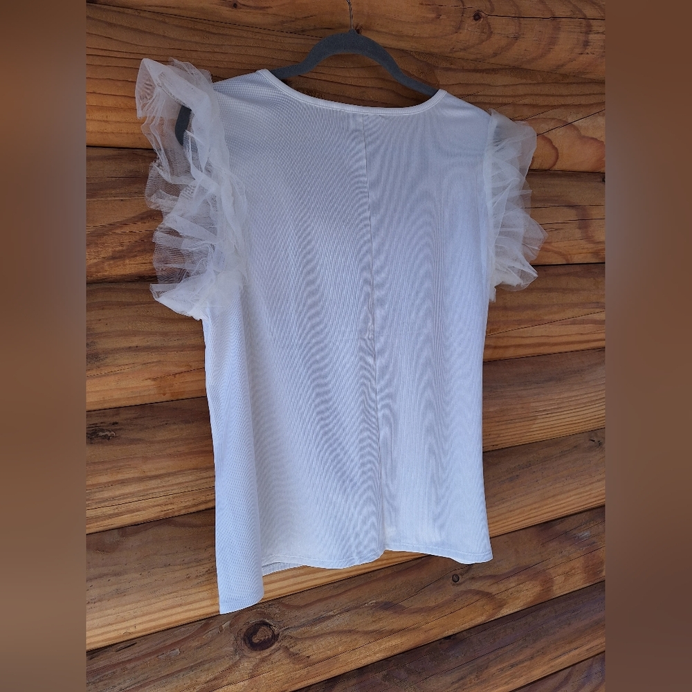 Swoop Neck Ruffle Blouse - Picture 10 of 11